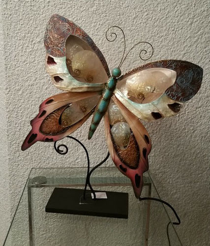 Schmetterlings Lampe aus Metall